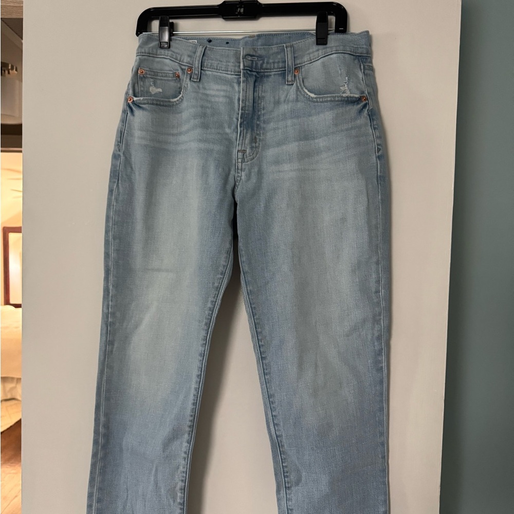 GAP Blue Ankle Cropped Jeans with Stonewashed Look